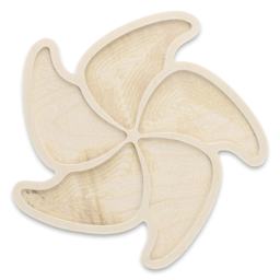 Leisure Arts Large Welled Wood Surface - Pinwheel, 10" x 9.8"