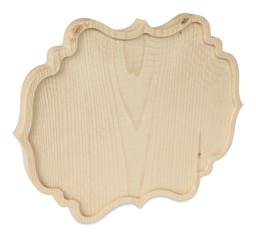 Leisure Arts Large Welled Wood Surface - Plaque 2, 10.5" x 8" - angled