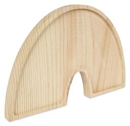 Leisure Arts Large Welled Wood Surface - Rainbow, 10.75" x 6.8" - angled