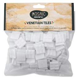 Mosaic Mercantile Venetian Tiles - Arctic White, 3/4", 16 oz front of packaging
