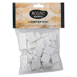 Mosaic Mercantile Venetian Tiles - Arctic White, 3/4", 8 oz front of packaging