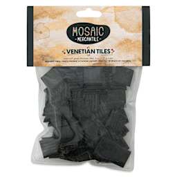 Mosaic Mercantile Venetian Tiles - Black, 3/4", 8 oz front of packaging