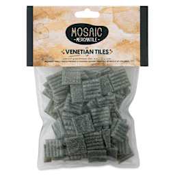 Mosaic Mercantile Venetian Tiles - Slate, 3/4", 8 oz front of packaging