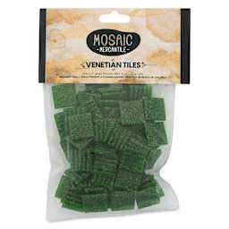 Mosaic Mercantile Venetian Tiles - Evergreen, 3/4", 8 oz front of packaging