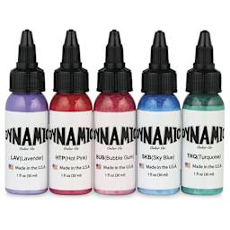 Dynamic Color Tattoo Ink - Set of 5, Candy Set, 1 oz bottles, contents