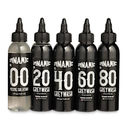 Dynamic Color Tattoo Inks and Sets - Set of 5, Greywash, 4 oz, contents