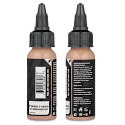 Dynamic Color Tattoo Ink - Skin, 1 oz bottle, sides of bottle