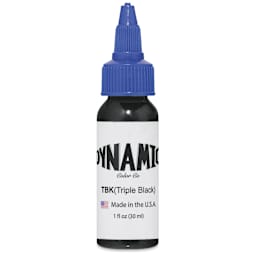 Dynamic Color Tattoo Ink - Triple Black, 1 oz bottle