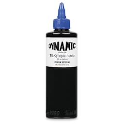 Dynamic Color Tattoo Ink - Triple Black, 8 oz bottle