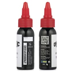 Dynamic Color Tattoo Ink - Union Black, 1 oz bottle, sides of bottle