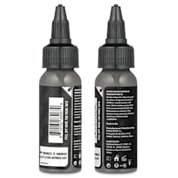 Dynamic Color Tattoo Ink - Grey, 1 oz bottle, sides of bottle
