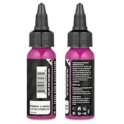 Dynamic Color Tattoo Ink - Red Grape, 1 oz bottle, sides of bottle