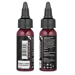 Dynamic Color Tattoo Ink - Ruby Port, 1 oz bottle, sides of bottle