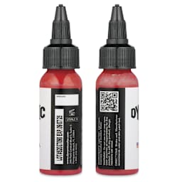 Dynamic Color Tattoo Ink - Hot Pink, 1 oz bottle, sides of bottle