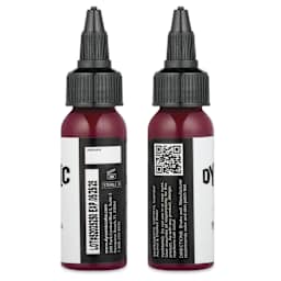 Dynamic Color Tattoo Ink - Magenta, 1 oz bottle, sides of bottle