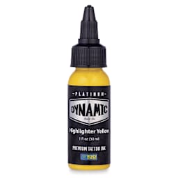 Dynamic Color Tattoo Ink - Highlighter Yellow, 1 oz bottle