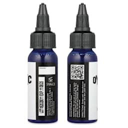 Dynamic Color Tattoo Ink - Blue, 1 oz bottle, sides of bottle