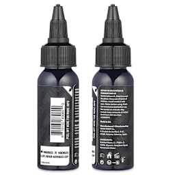 Dynamic Color Tattoo Ink - Blue Abyss, 1 oz bottle, sides of bottle