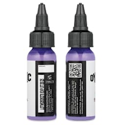 Dynamic Color Tattoo Ink - Lavender, 1 oz bottle, sides of bottle