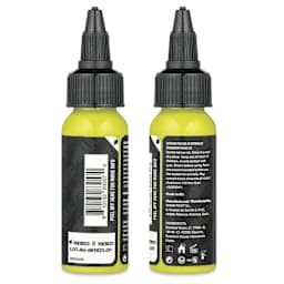 Dynamic Color Tattoo Ink - Atomic Green, 1 oz bottle, front and back