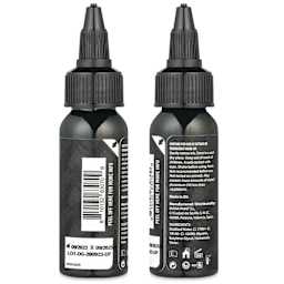Dynamic Color Tattoo Ink - Dark Green, 1 oz bottle, sides of bottle