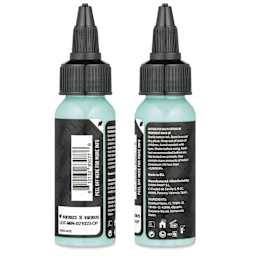 Dynamic Color Tattoo Ink - Mint, 1 oz bottle, sides of bottle