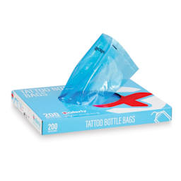 Saferly Tattoo Bottle Bags - 6" x 8", Pkg of 200, open packaging