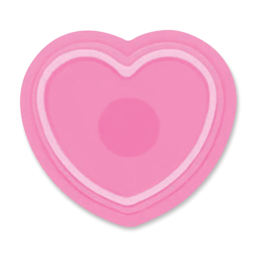 Saferly Heart Shaped Ink Cups - Pink, Large, Pkg of 500, bottom of cup
