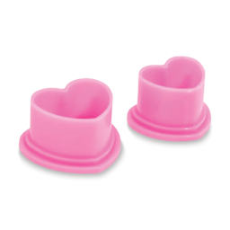 Saferly Heart Shaped Ink Cups, out of packaging