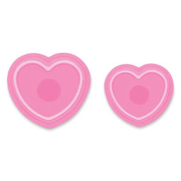 Saferly Heart Shaped Ink Cups, bottom of cups