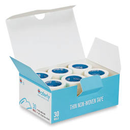 Saferly Medical Tape - 0.39" x 10 yds, Pkg of 30 Rolls, open packaging