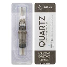 Peak Quartz Round Shader Short Taper Tattoo Needle Cartridges - #12, 5 Needles, Pkg of 20, single needle packaging