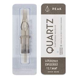 Peak Quartz Magnum Medium Taper Tattoo Needle Cartridges - #12, 7 Needles, Pkg of 20, single needle packaging