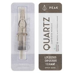 Peak Quartz Magnum Medium Taper Tattoo Needle Cartridges - #12, 9 Needles, Pkg of 20, single needle packaging