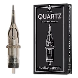 Peak Quartz Magnum Medium Taper Tattoo Needle Cartridges - #10, 7 Needles, Pkg of 20, needle and packaging