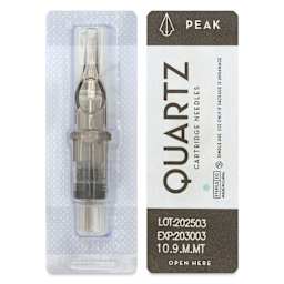 Peak Quartz Magnum Medium Taper Tattoo Needle Cartridges - #10, 9 Needles, Pkg of 20, single needle packaging