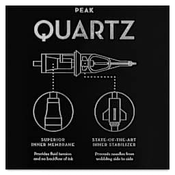 Peak Quartz Magnum Medium Taper Tattoo Needle Cartridges - #10, 15 Needles, Pkg of 20, features