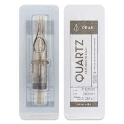 Peak Quartz Curved Magnum Long Taper Tattoo Needle Cartridges - #12, 5 Needles, Pkg of 20, single needle packaging