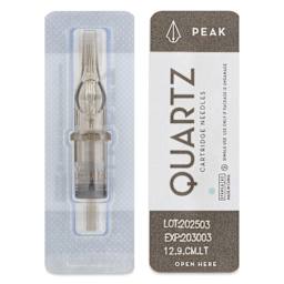 Peak Quartz Curved Magnum Long Taper Tattoo Needle Cartridges - #12, 9 Needles, Pkg of 20, single needle packaging