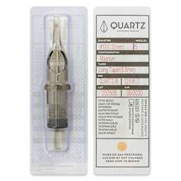Peak Quartz Magnum Long Taper Tattoo Needle Cartridges - #12, 5 Needles, Pkg of 20, single needle packaging