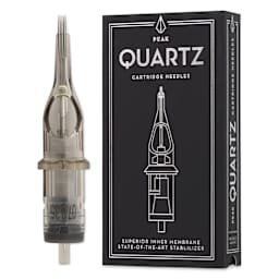 Peak Quartz Magnum Long Taper Tattoo Needle Cartridges - #12, 7 Needles, Pkg of 20, needle and packaging