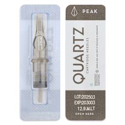 Peak Quartz Magnum Long Taper Tattoo Needle Cartridges - #12, 9 Needles, Pkg of 20, single needle packaging