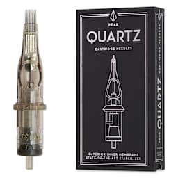 Peak Quartz Magnum Long Taper Tattoo Needle Cartridges - #12, 13 Needles, Pkg of 20, needle and packaging