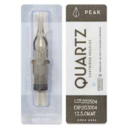 Peak Quartz Curved Magnum Medium Taper Tattoo Needle Cartridges - #12, 5 Needles, Pkg of 20, single needle packaging