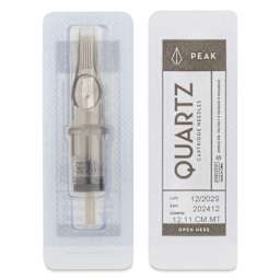 Peak Quartz Curved Magnum Medium Taper Tattoo Needle Cartridges - #12, 11 Needles, Pkg of 20, single needle packaging