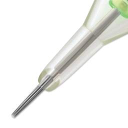 Peak Stellar Tattoo Needle Cartridges - #10 Bugpin (0.30 mm), 9 Round Liner, Long Taper (5 mm), Pkg of 20, close-up of needle
