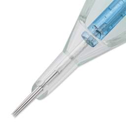 Peak Stellar Round Shader Extra Long Taper Tattoo Needle Cartridges - #12, 9 Needles, Pkg of 20, close-up of needle