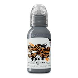 World Famous Tattoo Ink - Battleship Grey, 1 oz bottle