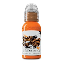 World Famous Tattoo Ink - Acropolis Orange, 1 oz bottle