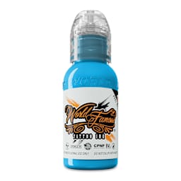 World Famous Tattoo Ink - Rainbow Blue, 1 oz bottle